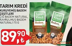 TARIM KREDİ KURUYEMİŞ BADEM ÇEŞİTLERİ 170 G TARIM KREDİ KURUYEMİŞ BADEM ÇEŞİTLERİ 170 G